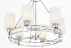Arrediorg LAMPADA A SOSPENSIONE MODERNA CROMO MARIETTA W6