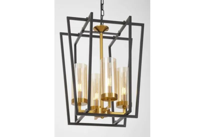 Arrediorg LAMPADA A SOSPENSIONE MODERNA E ORO ARES W4
