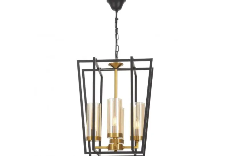 Arrediorg LAMPADA A SOSPENSIONE MODERNA E ORO ARES W4