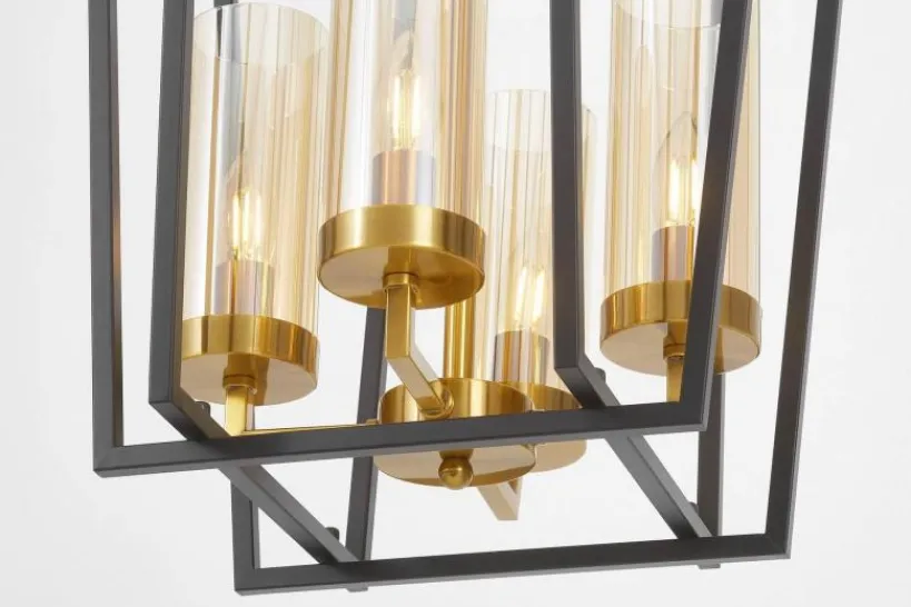 Arrediorg LAMPADA A SOSPENSIONE MODERNA E ORO ARES W4