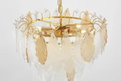 Arrediorg LAMPADA A SOSPENSIONE MODERNA ORO REGINA D50