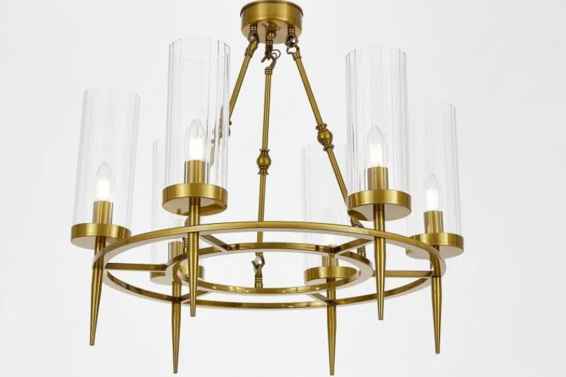 Arrediorg LAMPADA A SOSPENSIONE MODERNA IN OTTONE MORATTI W6