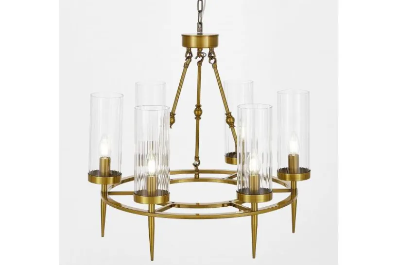 Arrediorg LAMPADA A SOSPENSIONE MODERNA IN OTTONE MORATTI W6
