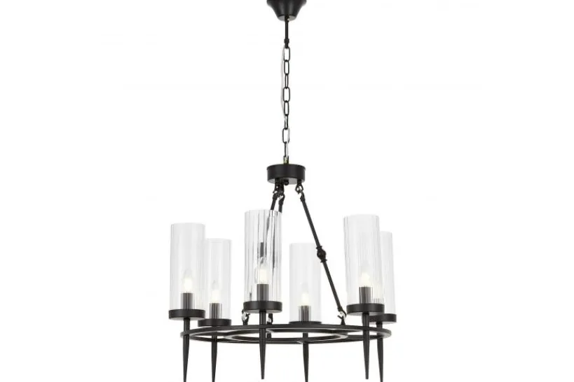 Arrediorg LAMPADA A SOSPENSIONE MODERNA NERA MORATTI W6