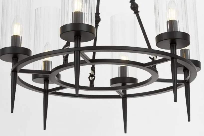 Arrediorg LAMPADA A SOSPENSIONE MODERNA NERA MORATTI W6