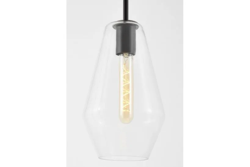 Arrediorg LAMPADA A SOSPENSIONE MODERNA NERA SHARD W1