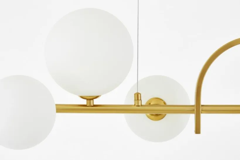 Arrediorg LAMPADA A SOSPENSIONE MODERNA IN OTTONE E AMADEO W7