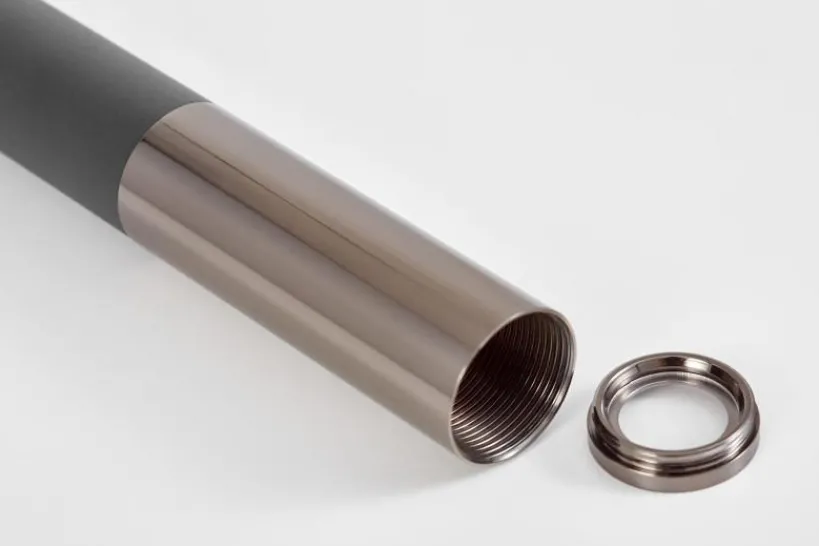 Arrediorg LAMPADA A SOSPENSIONE MODERNA TUBO E GRAFITE SLIM W1