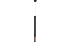 Arrediorg LAMPADA A SOSPENSIONE MODERNA TUBO E GRAFITE SLIM W1