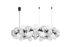 Arrediorg LAMPADA A SOSPENSIONE MODERNA NERA SAONA W60