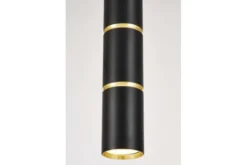 Arrediorg LAMPADA A SOSPENSIONE MODERNA TUBO E ORO ASTI W1