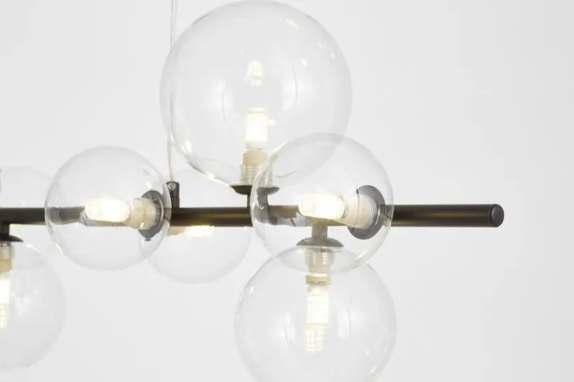 Arrediorg LAMPADA A SOSPENSIONE MODERNA NERA MERIDO W7