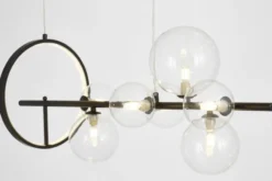 Arrediorg LAMPADA A SOSPENSIONE MODERNA NERA MERIDO W7
