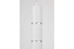Arrediorg LAMPADA A SOSPENSIONE MODERNA A TUBO BIANCO E ASTI W1