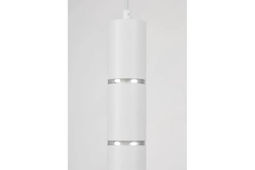 Arrediorg LAMPADA A SOSPENSIONE MODERNA A TUBO BIANCO E ASTI W1