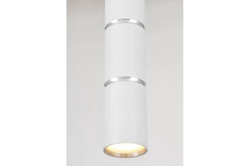 Arrediorg LAMPADA A SOSPENSIONE MODERNA A TUBO BIANCO E ASTI W1