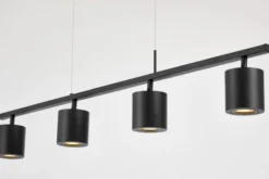Arrediorg LAMPADA A SOSPENSIONE MODERNA NERA BOLT W4