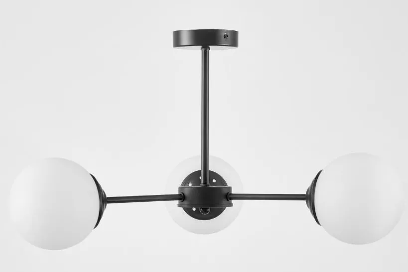 Arrediorg LAMPADA A SOSPENSIONE MODERNA NERA FINO RING W3