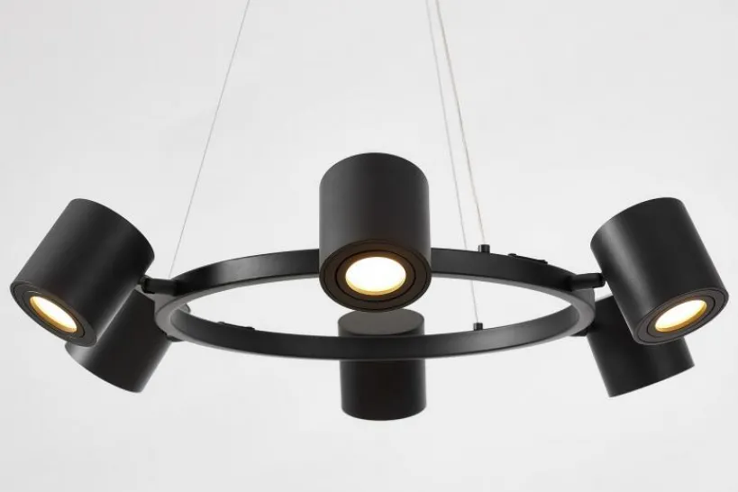 Arrediorg LAMPADA A SOSPENSIONE MODERNA NERA BOLT W6