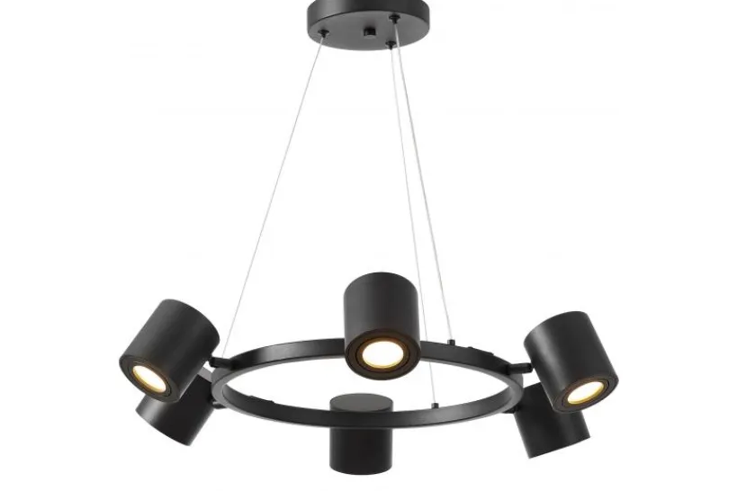 Arrediorg LAMPADA A SOSPENSIONE MODERNA NERA BOLT W6