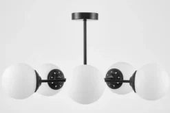 Arrediorg LAMPADA A SOSPENSIONE MODERNA NERA FINO RING W5