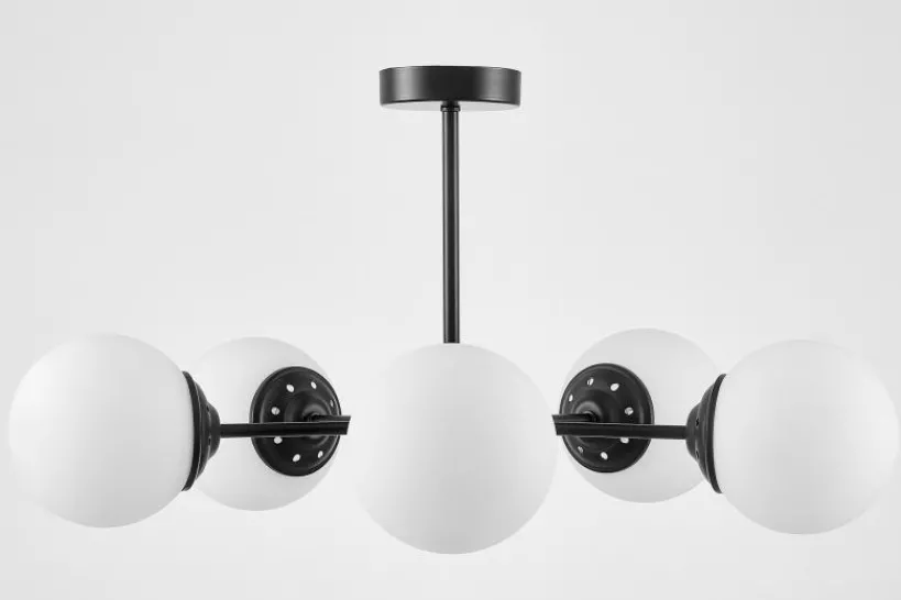 Arrediorg LAMPADA A SOSPENSIONE MODERNA NERA FINO RING W5