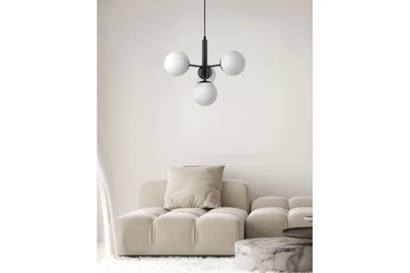 Arrediorg LAMPADA A SOSPENSIONE MODERNA LEDO W4 NERA