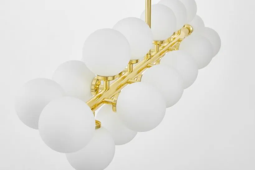 Arrediorg LAMPADA A SOSPENSIONE MODERNA CLASSICA ORO PETRICA W24