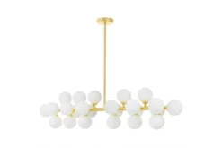 Arrediorg LAMPADA A SOSPENSIONE MODERNA CLASSICA ORO PETRICA W24