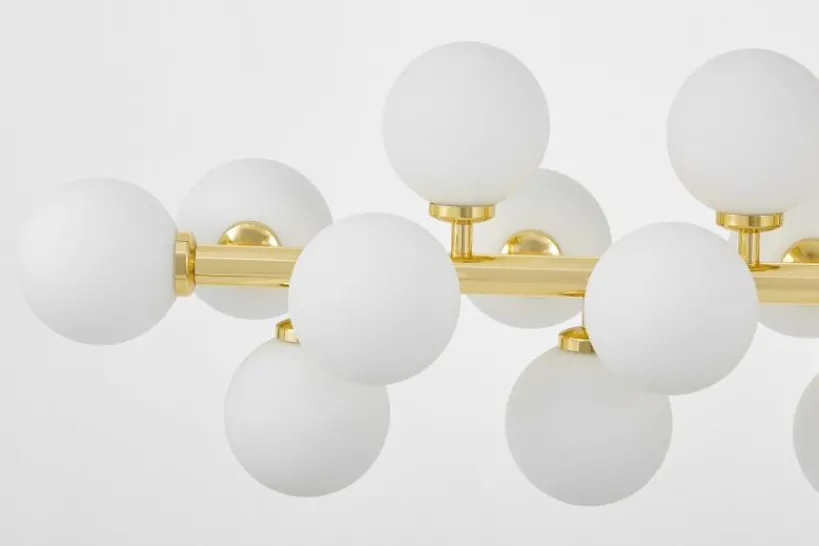 Arrediorg LAMPADA A SOSPENSIONE MODERNA CLASSICA ORO PETRICA W24