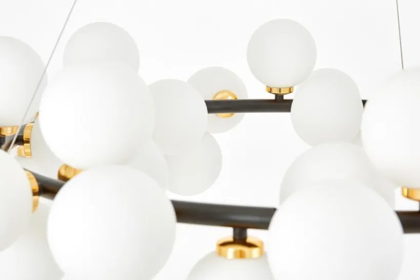 Arrediorg LAMPADA A SOSPENSIONE MODERNA E ORO MARSIADA W40