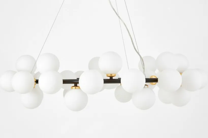 Arrediorg LAMPADA A SOSPENSIONE MODERNA E ORO MARSIADA W40