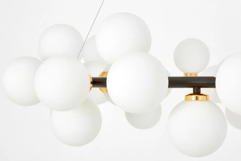 Arrediorg LAMPADA A SOSPENSIONE MODERNA E ORO MARSIADA W40