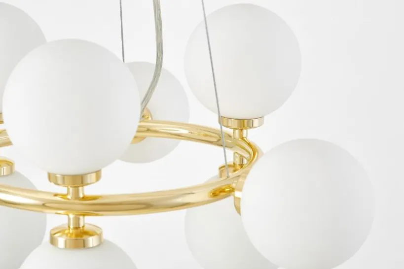 Arrediorg LAMPADA A SOSPENSIONE MODERNA CLASSICA ORO MARSIADA W9