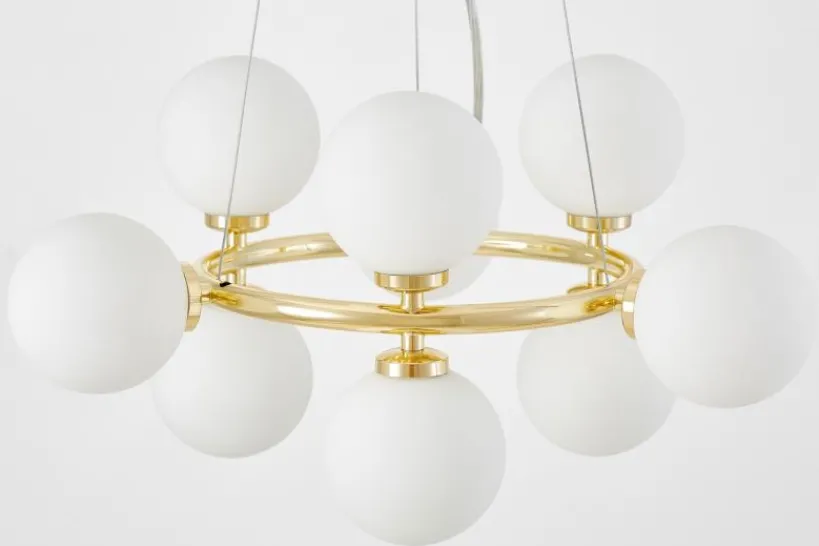 Arrediorg LAMPADA A SOSPENSIONE MODERNA CLASSICA ORO MARSIADA W9