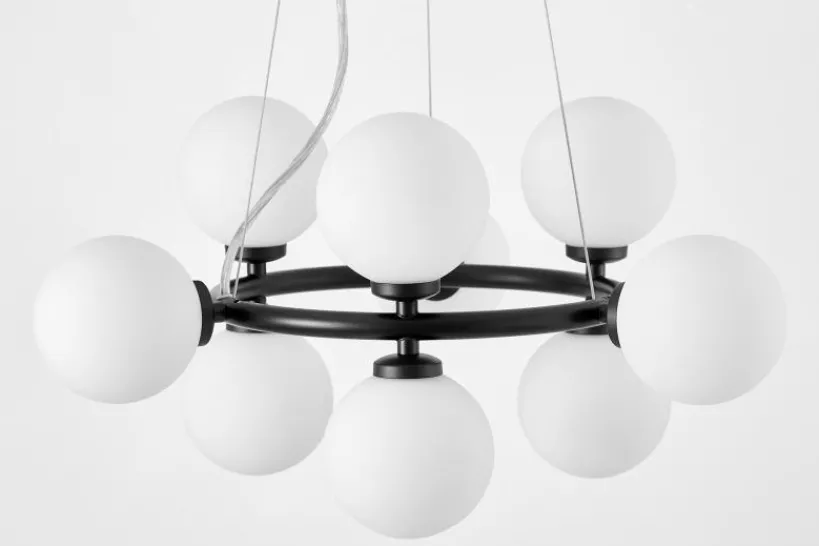 Arrediorg LAMPADA A SOSPENSIONE MODERNA NERA MARSIADA W9