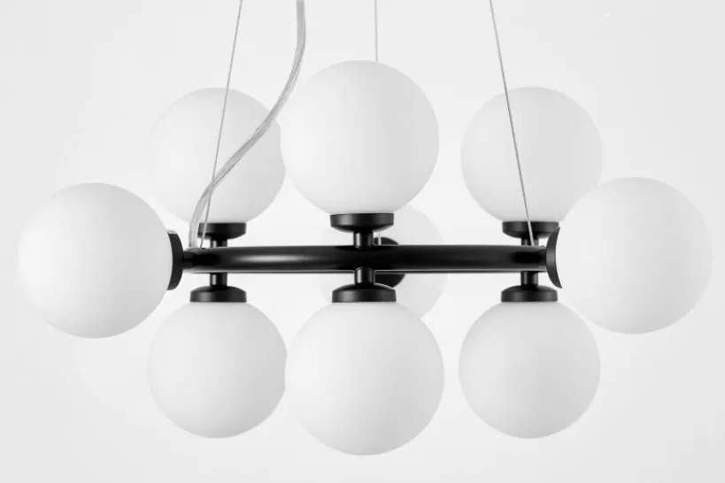 Arrediorg LAMPADA A SOSPENSIONE MODERNA NERA MARSIADA W9