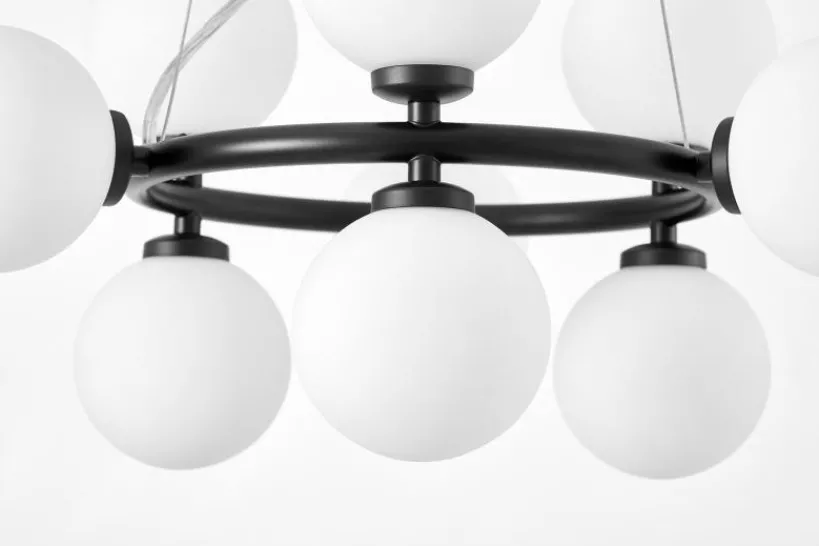 Arrediorg LAMPADA A SOSPENSIONE MODERNA NERA MARSIADA W9