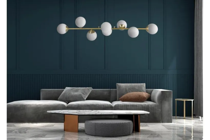 Arrediorg LAMPADA A SOSPENSIONE MODERNA OTTONE FINO W8