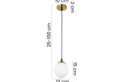 Arrediorg LAMPADA A SOSPENSIONE MODERNA IN OTTONE FINO W1