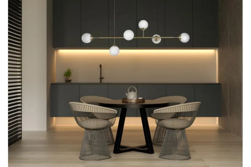 Arrediorg LAMPADA A SOSPENSIONE MODERNA OTTONE FINO W6