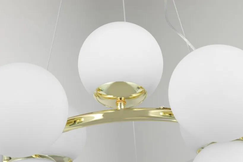 Arrediorg LAMPADA A SOSPENSIONE MODERNA ORO LEDO W12
