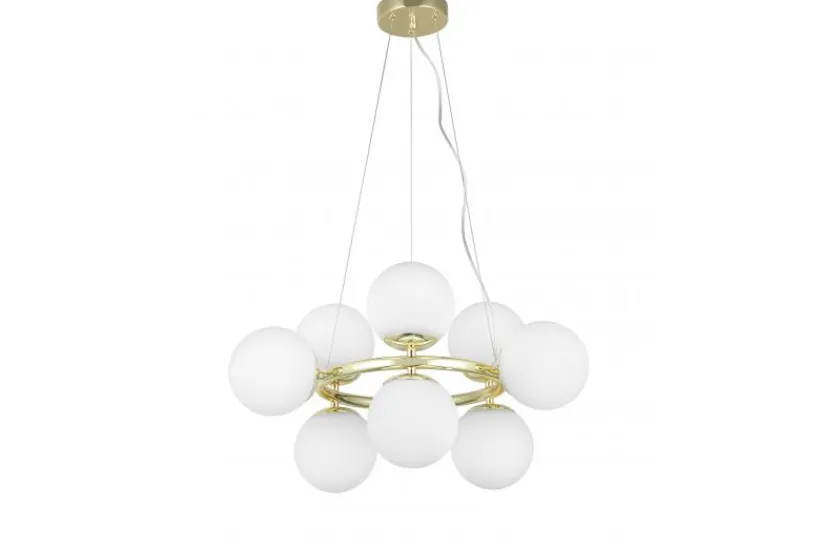 Arrediorg LAMPADA A SOSPENSIONE MODERNA CLASSICA ORO LEDO W9