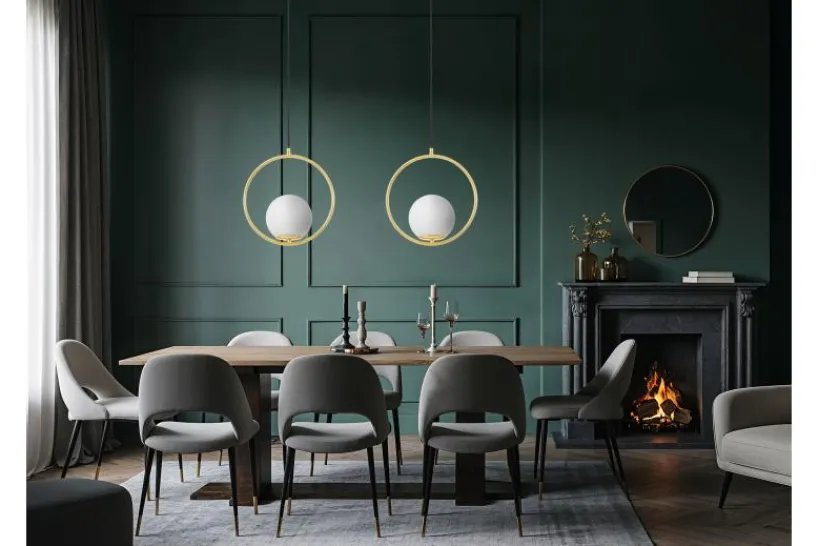 Arrediorg LAMPADA A SOSPENSIONE MODERNA CLASSIC GOLD VERO 1A