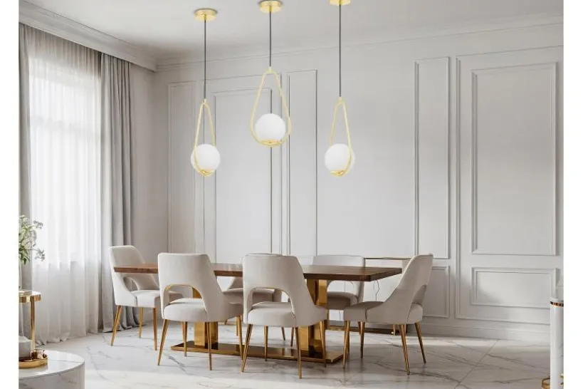 Arrediorg LAMPADA A SOSPENSIONE MODERNA CLASSIC GOLD VERO 1C