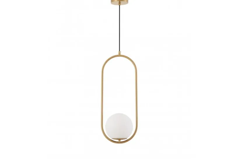 Arrediorg LAMPADA A SOSPENSIONE MODERNA IN OTTONE VERO 1B