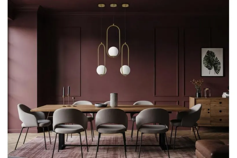 Arrediorg LAMPADA A SOSPENSIONE MODERNA IN OTTONE VERO 1B