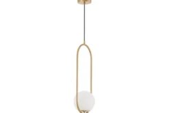 Arrediorg LAMPADA A SOSPENSIONE MODERNA IN OTTONE VERO 1B