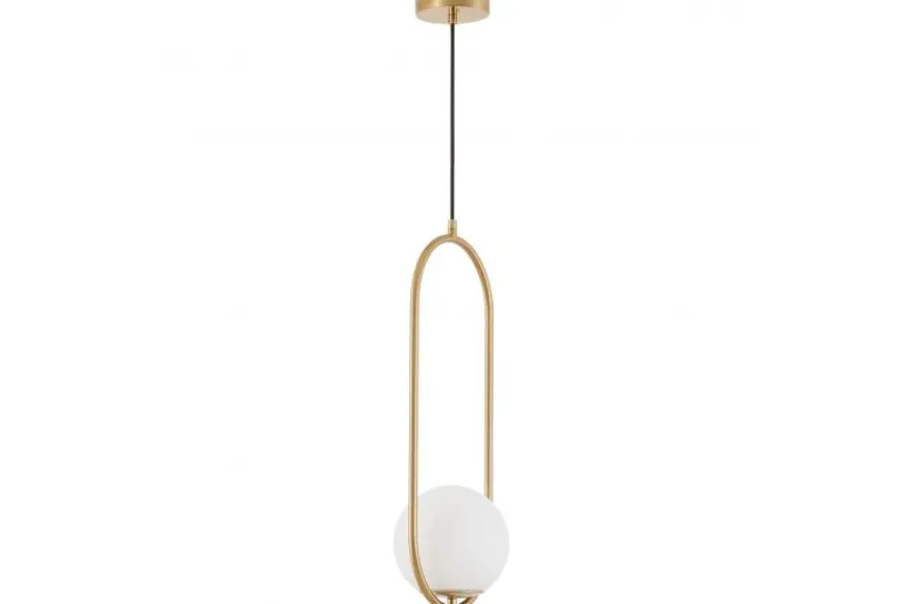 Arrediorg LAMPADA A SOSPENSIONE MODERNA IN OTTONE VERO 1B