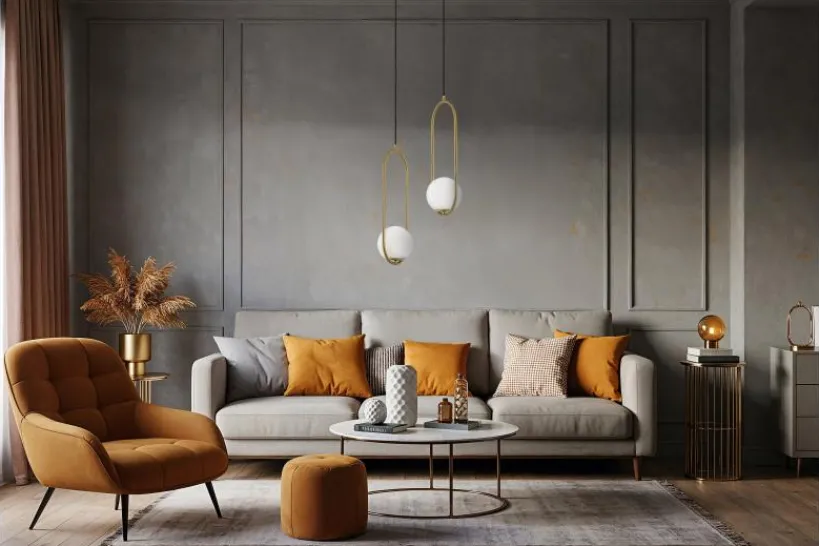 Arrediorg LAMPADA A SOSPENSIONE MODERNA IN OTTONE VERO 1B